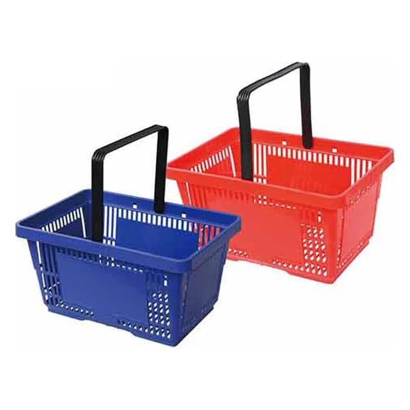 Tək qulplu plastik alış-veriş səbəti, 490 x 335 x 260 mm, şəkil 1