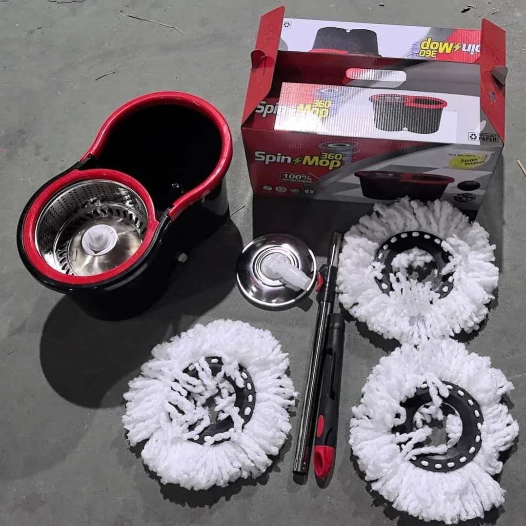 Fırlanan mop və vedrə dəsti, 16 sm başlıq, 45 sm vedrə, şəkil 1