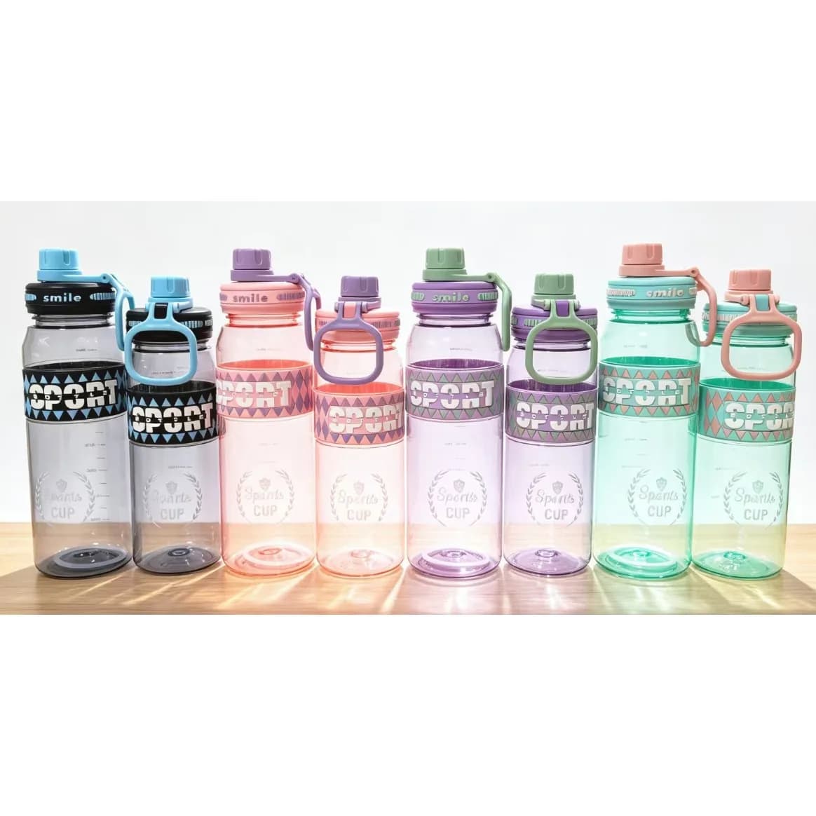 İdman su qabı, velosiped üçün, qayışlı, 800 / 1000 ml, şəkil 1
