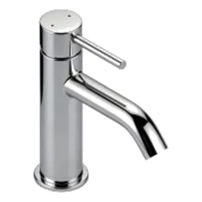 Paslanmayan polad lavabo krani, çubuq qol, əyri çıxış, şəkil 1