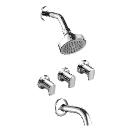 Üç ventilli duş dəsti, papaqvari qollar, şəkil 1
