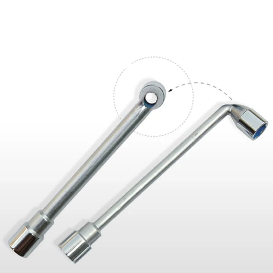Deşikli L-şəkilli torsion açar, 6-32 mm, xrom, şəkil 1