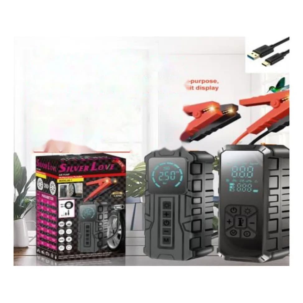 Şin nasosu və power bank, 4 x 2500 mAh, 150 PSI, şəkil 1