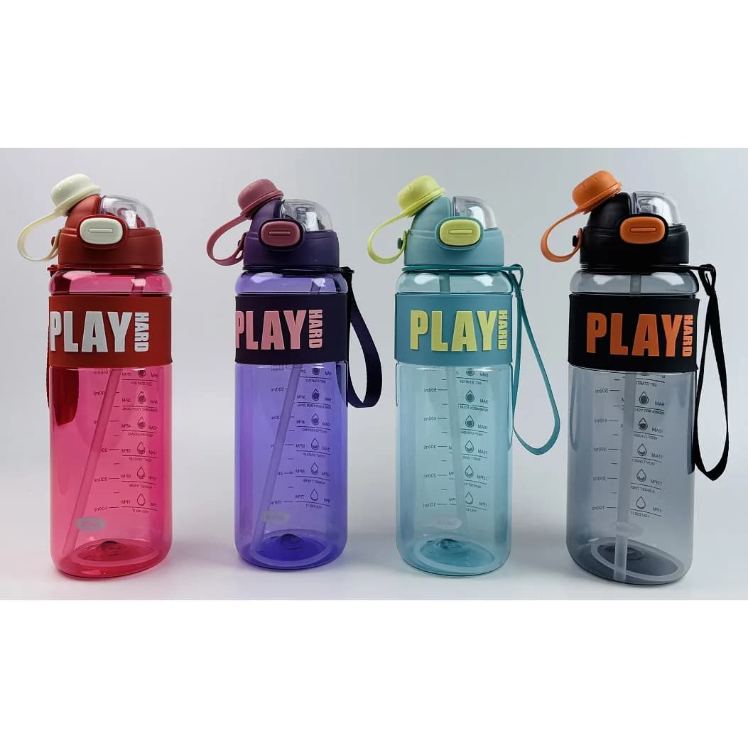 Su qabı, iki ağızlı, şəffaf, qayışlı, 800 / 1000 ml, şəkil 1