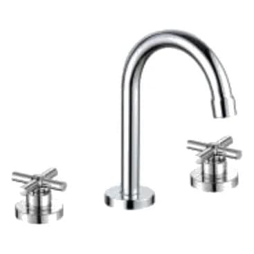 Üç dəlikli lavabo krani, çarpaz qollar, BZ-2035-6, şəkil 1
