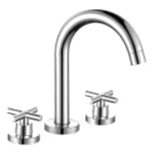 Üç dəlikli lavabo krani, çarpaz qollar, BZ-2039-6, şəkil 1